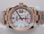 Replica Rolex Datejust 36 Rose Gold Watch White Face 36MM